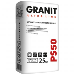 Высокопрочная штукатурка GRANIT Ultra line PS 50