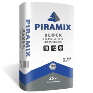Кладочная смесь для газоблоков PIRAMIX BLOCK